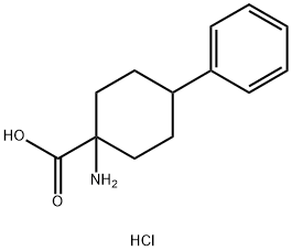 Cyclohexanecarboxylic acid, 1-amino-4-phenyl-, hydrochloride (1:1)
