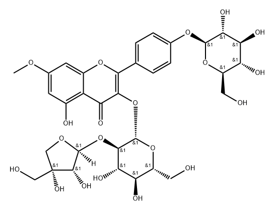 3-O-β-D-apiofuranosyl(1-2)-β-D-glucopyranosyl rhamnocitrin 4'-O-β-D-glucopyranoside