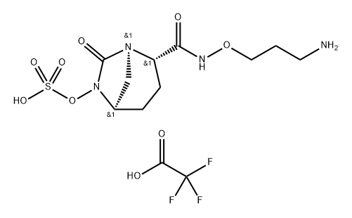 (2S,5R)-N-(3-aminopropyloxy)-7-oxo-6-(sulfooxy)-1,6-diazabicyclo[3.2.1]octane-2-carboxamide trifluoroacetic acid salt