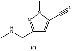 1-methyl-3-((methylamino)methyl)-1H-pyrazole-5-carbonitrilehydrochloride