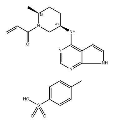 2-Propen-1-one, 1-[(2S,5R)-2-methyl-5-(7H-pyrrolo[2,3-d]pyrimidin-4-ylamino)-1-piperidinyl]-, 4-methylbenzenesulfonate (1:1)