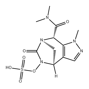 (4R,7R,8S)-8-(dimethylcarbamoyl)-1-methyl-6-oxo-4,8-dihydro-1H-4,7-methanopyrazolo[3,4-e][1,3]diazepin-5(6H)-yl hydrogen sulfate