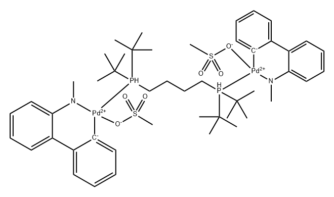 Palladium, [μ-[1,1'-(1,4-butanediyl)bis[1,1-bis(1,1-dimethylethyl)phosphine-κP]]]bis(methanesulfonato-κO)bis[2'-(methylamino-κN)[1,1'-biphenyl]-2-yl-κC]di-