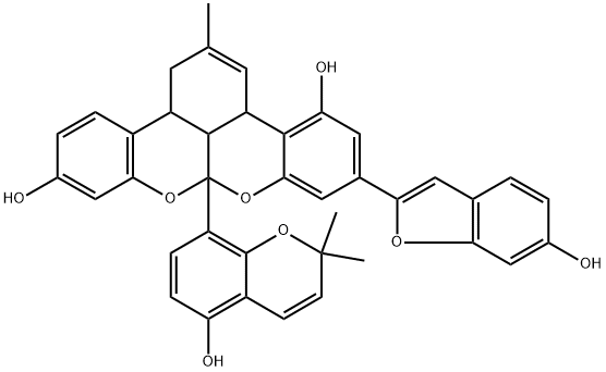 [3aR,(+)]-1,8a,13bβ,13cα-Tetrahydro-6-(6-hydroxybenzofuran-2-yl)-8aα-(5-hydroxy-2,2-dimethyl-2H-1-benzopyran-8-yl)-2-methyl-3aαH-benzo[3,4][2]benzopyrano[1,8-bc][1]benzopyran-4,11-diol