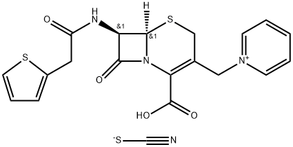 (6R-trans)-1-[[2-carboxy-8-oxo-7-[(2-thienylacetyl)amino]-5-thia-1-azabicyclo[4.2.0]oct-2-en-3-yl]methyl]pyridinium thiocyanate