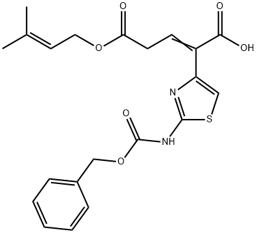 2-[2-[[(Phenylmethoxy)carbonyl]amino]-4-thiazolyl]-2-pentenedioic acid 5-(3-methyl-2-butenyl) ester