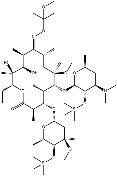 Erythromycin, 6-O-Methyl-2',4'-Bis-O-(Trimethylsilyl)-, 9-[O-(1-Methoxy-1-Methylethyl)Oxime]