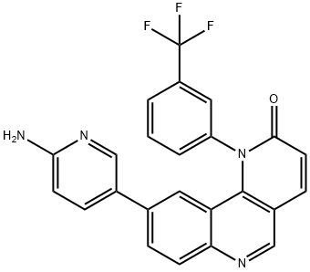 9-(6-Amino-3-pyridinyl)-1-[3-(trifluoromethyl)phenyl]benzo[h]-1,6-naphthyridin-2(1H)-one