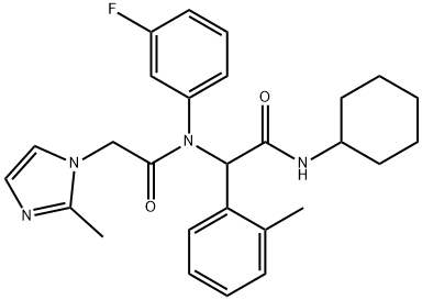 N-cyclohexyl-2-(N-(3-fluorophenyl)-2-(2-Methyl-1H-iMidazol-1-yl)acetaMido)-2-(o-tolyl)acetaMide