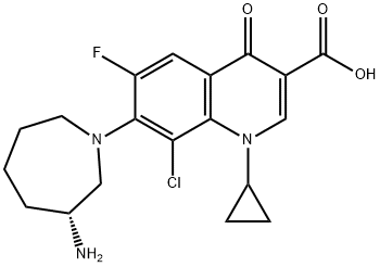(R)-7-(3-Aminohexahydro-1H-azepin-1-yl)-8-chloro-1-cyclopropyl-6-fluoro-1,4-dihydro-4-oxo-3-quinolinecarboxylic acid