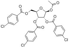 1-O-Acetyl-2,3,5-tri-O-(4-chlorobenzoyl)-beta-D-ribofuranose