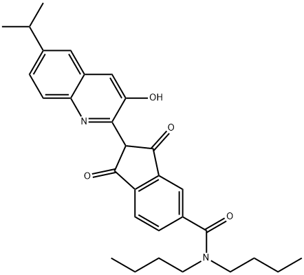 N,N-di-n-butyl-2-(1,2-dihydro-3-hydroxy-6-isopropyl-2-quinolylidene)-1,3-dioxoindan-5-carboxamide