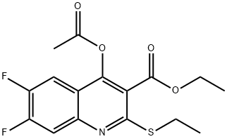 Ethyl 4-acetoxy-6,7-difluoro-2-(ethylthio)quinoline-3-carboxylate