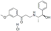 [R-(R*,S*)]-3-[(2-hydroxy-1-methyl-2-phenylethyl)amino]-3'-methoxypropiophenone hydrochloride 