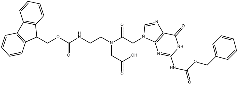 Glycine, N-[[1,6-dihydro-6-oxo-2-[[(phenylMethoxy)carbonyl]aMino]-9H-purin-9-yl]acetyl]-N-[2-[[(9H-fluoren-9-ylMethoxy)carbonyl]aMino]ethyl]-