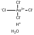 Hydrogen tetrachloroaurate(III) trihydrate