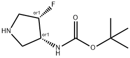 Carbamic acid, [(3R,4S)-4-fluoro-3-pyrrolidinyl]-, 1,1-dimethylethyl ester, rel-