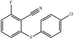 2-FLUORO-6-(4-CHLOROPHENYLTHIO)BENZONITRILE