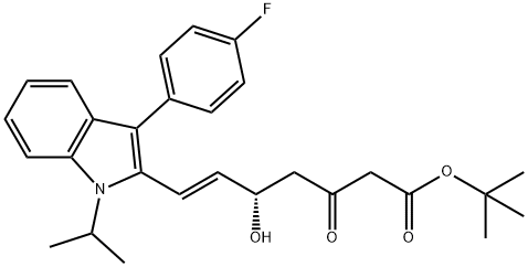 tert-Butyl (E)-7-[3-(4-fluorophenyl)-1-(1-methylethyl)-1H-indol-2-yl]-5-hydroxy-3-oxo-6-heptenoate