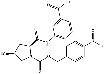 3-[[[(2S,4S)-4-Mercapto-1-(4-nitrobenzyloxy)carbonyl-2-pyrrolidinyl]carbonyl]amino]benzoic acid 