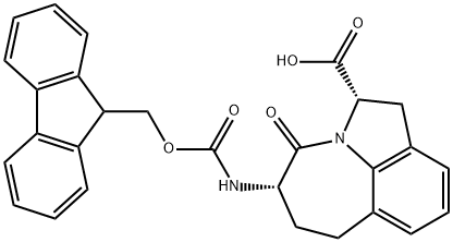 Azepino[3,2,1-hi]indole-2-carboxylicacid,1,2,4,5,6,7-hexahydro-5-[[(9H-fluoren-9-ylmethoxy)carbonyl]amino]-4-oxo-,(2S,9S)-(9CI)