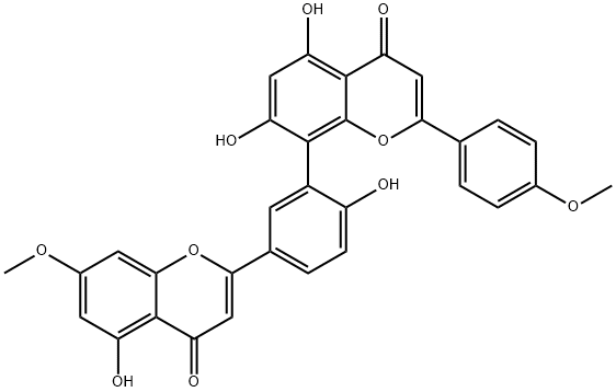 2-(4-Methoxyphenyl)-5,7-dihydroxy-8-[2-hydroxy-5-(4-oxo-5-hydroxy-7-methoxy-4H-1-benzopyran-2-yl)phenyl]-4H-1-benzopyran-4-one