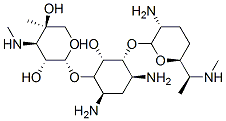 (2R,3R,4R,5R)-2-[(1S,2S,3R,4S,6R)-4,6-diamino-3-[(2R,3R,6S)-3-amino-6-[(1R)-1-methylaminoethyl]oxan-2-yl]oxy-2-hydroxy-cyclohexyl]oxy-5-methyl-4-methylamino-oxane-3,5-diol