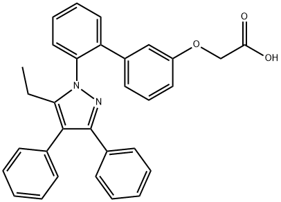 2''-(5-ETHYL-3,4-DIPHENYL-PYRAZOL-1-YL)-BIPHENYL-3-YLOXY]ACETIC ACID
