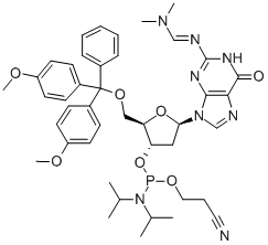 N4-(DIMETHYLAMINO)METHYLENE)-5'-O-(DIMETHOXYTRITYL)-2'-DEOXYGUANOSINE-3'-N,N-DIISOPROPYL (CYANOETHYL) PHOSPHORAMIDITE