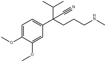 RAC D 617 (N-METHYL-4-(3,4-DIMETHOXYPHENYL)-4-CYANO-5-METHYLHEXYLAMINE)