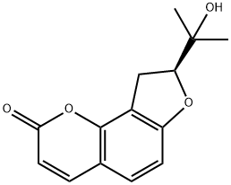 2H-Furo(2,3-h)-1-benzopyran-2-one, 8,9-dihydro-8-(1-hydroxy-1-methylet hyl)-, (S)-
