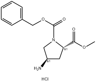 (2S, 4R)-4-amino-1-benzyloxycarbonyl-pyrrolidine-2-carboxylic acid-methyl ester hydrochloride