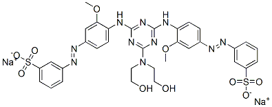 disodium 3,3'-[[6-[bis(2-hydroxyethyl)amino]-1,3,5-triazine-2,4-diyl]bis[imino(3-methoxy-4,1-phenylene)azo]]bis[benzenesulphonate]