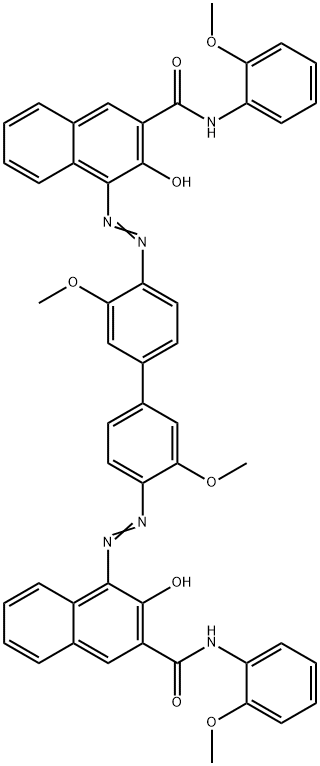 4,4'-[(3,3'-dimethoxy[1,1'-biphenyl]-4,4'-diyl)bis(azo)]bis[3-hydroxy-N-(2-methoxyphenyl)naphthalene-2-carboxamide] 
