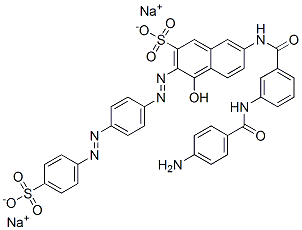 disodium 7-[[3-[(4-aminobenzoyl)amino]benzoyl]amino]-4-hydroxy-3-[[4-[(4-sulphonatophenyl)azo]phenyl]azo]naphthalene-2-sulphonate