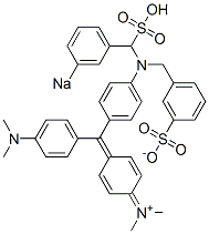 hydrogen [4-[[4-[bis(3-sulphonatobenzyl)amino]phenyl][4-(dimethylamino)phenyl]methylene]cyclohexa-2,5-dien-1-ylidene]dimethylammonium, sodium salt 