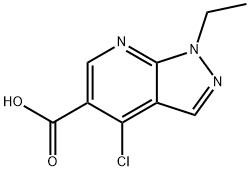 4-CHLORO-1-ETHYL-1H-PYRAZOLO[3,4-B]PYRIDINE-5-CARBOXYLIC ACID