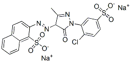 disodium 2-[[1-(2-chloro-5-sulphonatophenyl)-4,5-dihydro-3-methyl-5-oxo-1H-pyrazol-4-yl]azo]naphthalene-1-sulphonate 