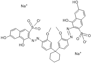 disodium 3,3'-[cyclohexylidenebis[(2-methoxy-4,1-phenylene)azo]]bis(4,6-dihydroxynaphthalene-2-sulphonate) 