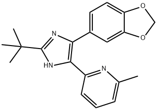 2-(5-Benzo[1,3]dioxol-5-yl-2-tert-butyl-3H-imidazol-4-yl)-6-methylpyridine  hydrate  hydrochloride