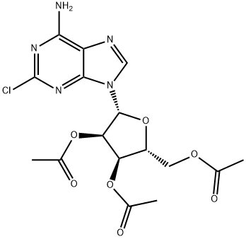 2-CHLORO-6-AMINO-9-(2',3',5'-TRI-O-ACETYL--D-RIBOFURANOSYL)PURINE