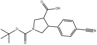 1-(TERT-BUTOXYCARBONYL)-4-(4-CYANOPHENYL)PYRROLIDINE-3-CARBOXYLIC ACID