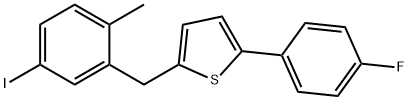 2-(4-Fluorophenyl)-5-[(5-iodo-2-methylphenyl)methyl]thiophene