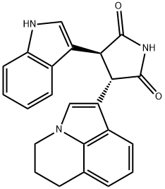 2,5-Pyrrolidinedione, 3-(5,6-dihydro-4H-pyrrolo[3,2,1-ij]quinolin-1-yl)-4-(1H-indol-3-yl)-, (3S,4S)-