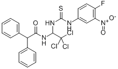 2,2-DIPHENYL-N-(2,2,2-TRICHLORO-1-[3-(4-FLUORO-3-NITROPHENYL)THIOUREIDO]ETHYL)ACETAMIDE