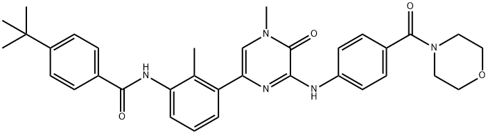 N-[3-[4,5-Dihydro-4-methyl-6-[[4-(4-morpholinylcarbonyl)phenyl]amino]-5-oxo-2-pyrazinyl]-2-methylphenyl]-4-(tert-butyl)benzamide