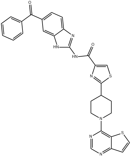 4-ThiazolecarboxaMide, N-(6-benzoyl-1H-benziMidazol-2-yl)-2-(1-thieno[3,2-d]pyriMidin-4-yl-4-piperidinyl)-