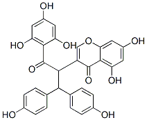 (+)-3-[1-[Bis(4-hydroxyphenyl)methyl]-2-oxo-2-(2,4,6-trihydroxyphenyl)ethyl]-5,7-dihydroxy-4H-1-benzopyran-4-one