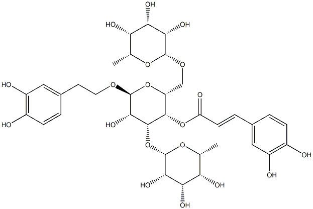 2-(3,4-Dihydroxyphenyl)ethyl 3-O,6-O-bis(α-L-rhamnopyranosyl)-4-O-[(E)-3-(3,4-dihydroxyphenyl)propenoyl]-β-D-glucopyranoside