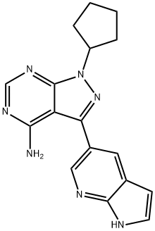 1-Cyclopentyl-3-(1H-pyrrolo[2,3-b]pyridin-5-yl)-1H-pyrazolo[3,4-d]pyrimidin-4-amine